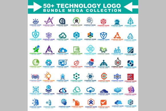 50 High Tech Logo Templates Mega Bundle: A Smart Choice for Tech Branding
