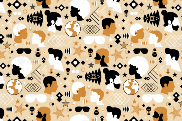 Boho People Seamless Pattern β A Versatile Design for Creative Projects