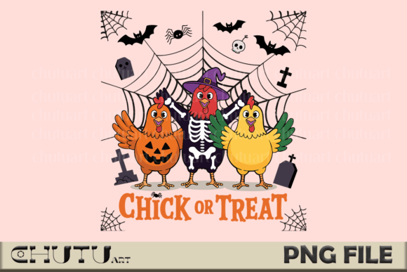 Chick or Treat PNG – Cute Halloween Fun