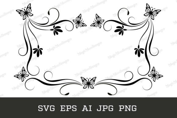 Floral Border Frame Flowers Butterflies: A Versatile Design Element for Creative Projects