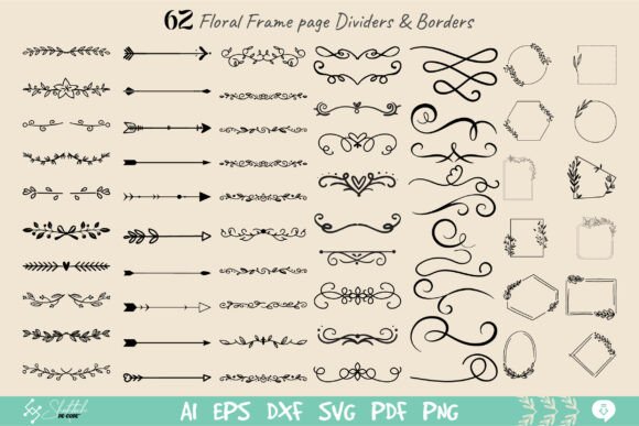 Floral Frame Page Dividers Borders: A Versatile Design Resource for Creatives