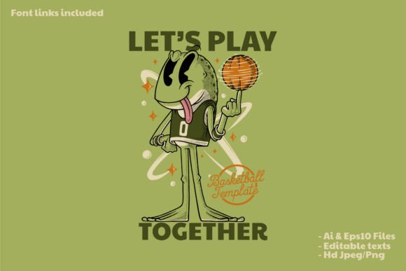 Frog Spinning Basketball on Finger: A Bold Mascot Logo for Dynamic Branding