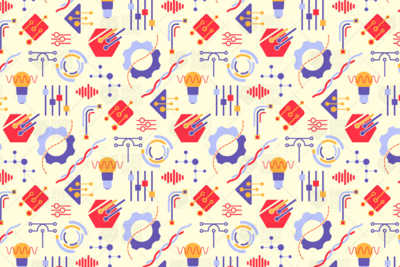 High Tech Seamless Pattern for Modern Design Projects