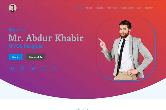 Responsive Portfolio CV Resume Template: Showcase Your Work with Style