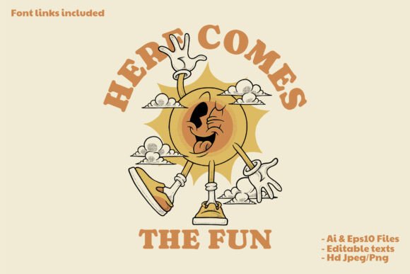 Retro Cheerful Sun Mascot: A Versatile Branding Asset for Modern Creatives